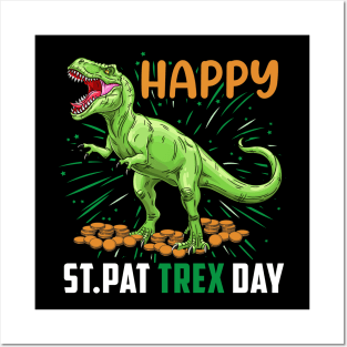 Happy St Pat Trex Day Posters and Art